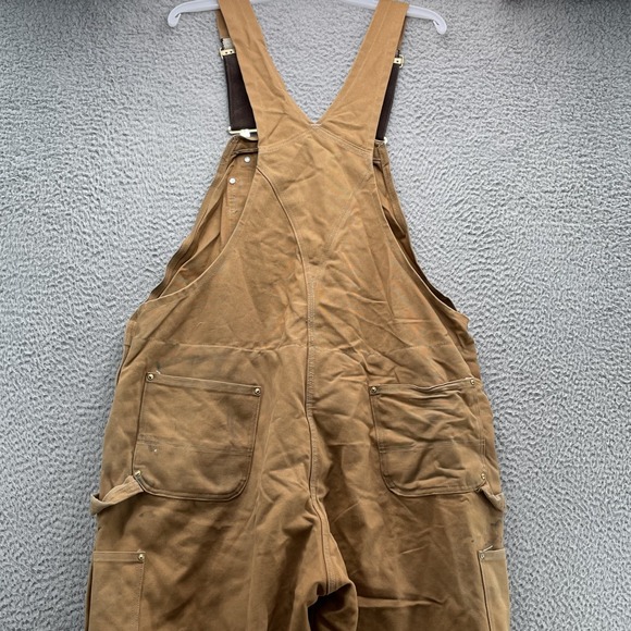 Carhartt Double Knee Bib Overalls Men 42x30* R41 Workwear Outdoor Insulated Camp - Picture 15 of 16